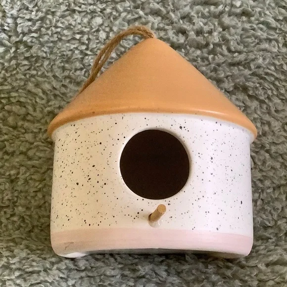Ceramic Bird House NWT Speckled Glaze Crescent Enterprise Co. 5”x5”x6.75” - Picture 12 of 15